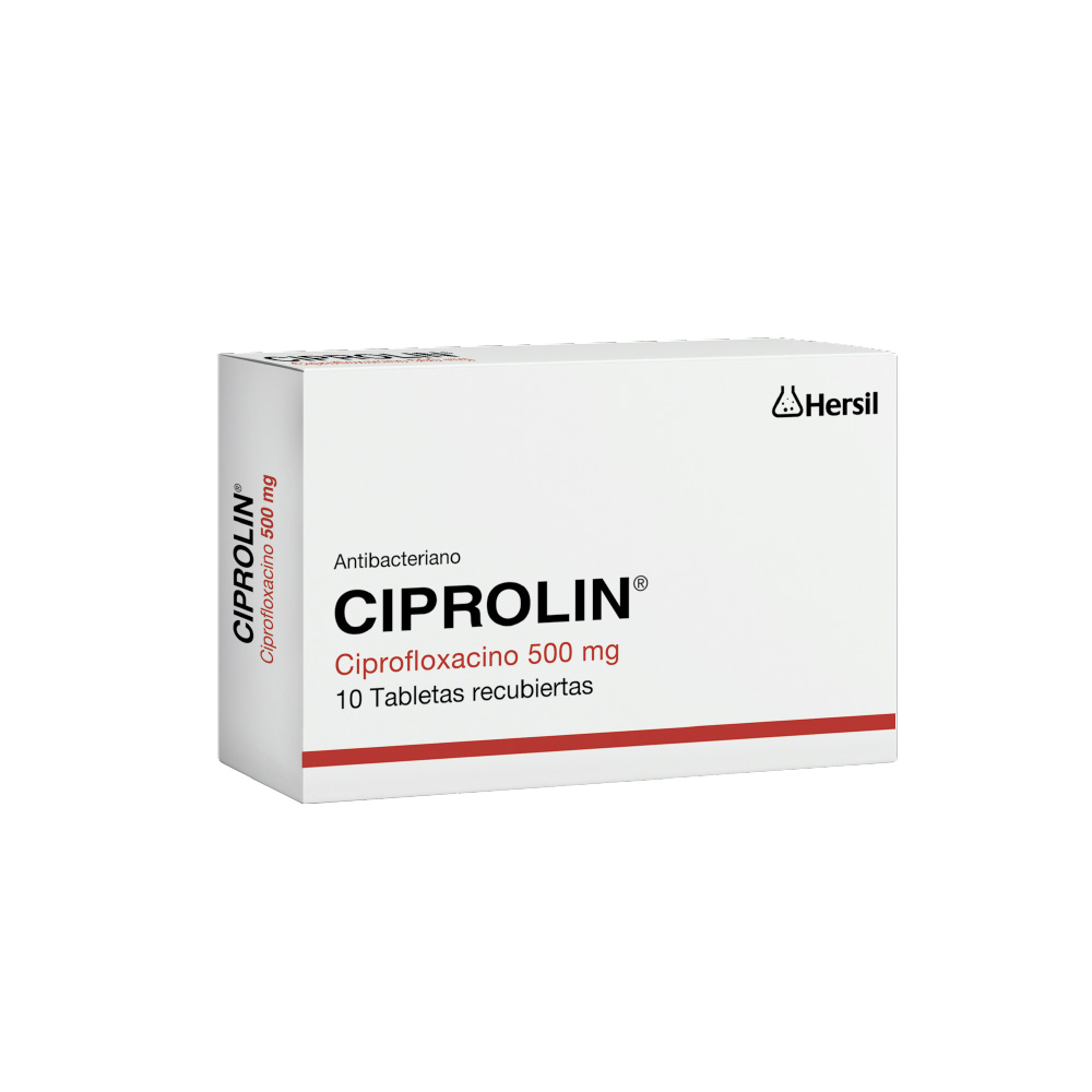 Ciprolin 500 Mg Tabletas Recubiertas - Caja 10 UN, , large image number null