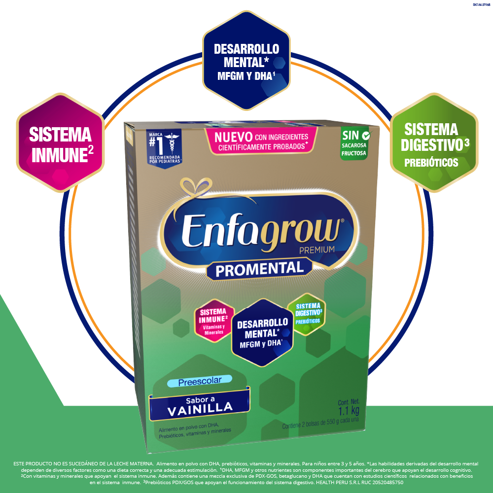 Enfagrow Premium Preescolar Sabor Vainilla - Caja 1.1 KG, , large image number null