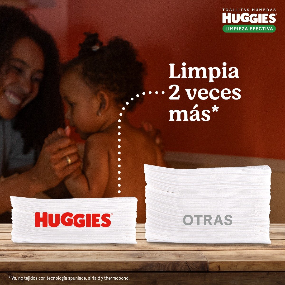 Toallitas H&uacute;medas Huggies Active Fresh - Bolsa 120 UN, , large image number null
