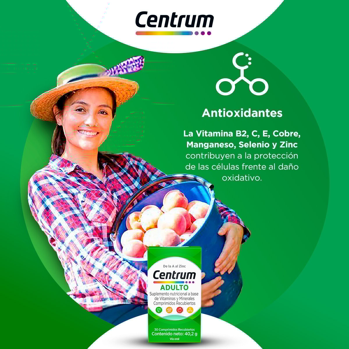 Suplemento Nutricional Centrum  Adulto - Frasco 30 UN, , large image number null