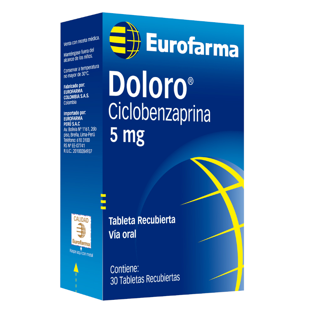 Doloro 5Mg - Caja 30 Tabletas recubiertas, , large image number null