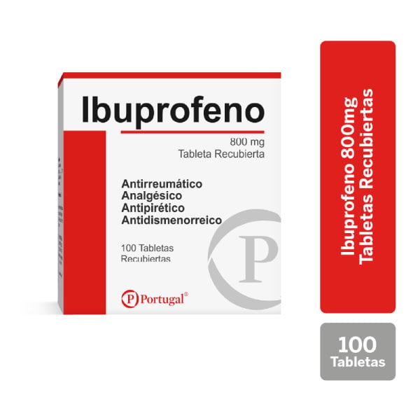 Ibuprofeno 800 Mg Tabletas - Caja 100 UN, , large image number null