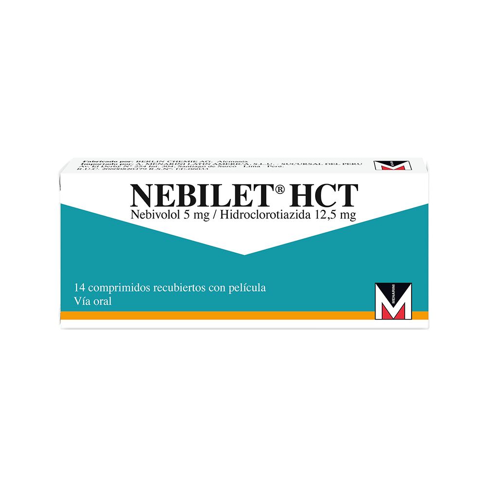 Nebilet HCT 5/12 mg - Caja 14 comprimidos, , large image number null