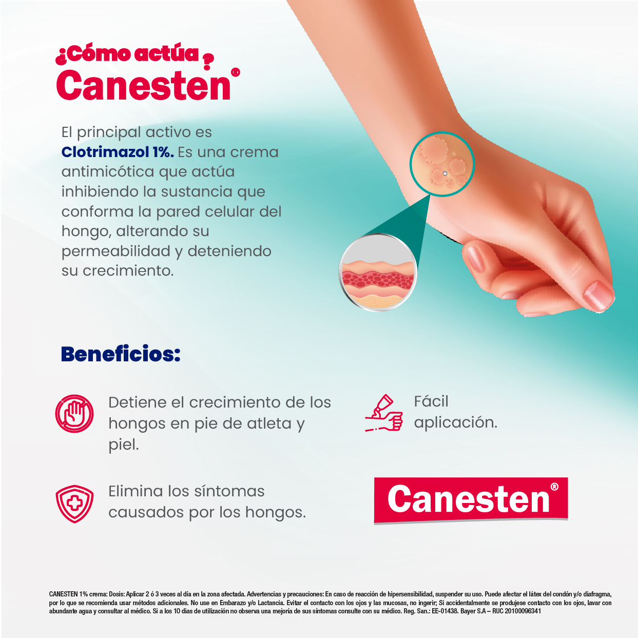 Canesten 1% Crema Antimic&oacute;tica - Tubo 20 G, , large image number null