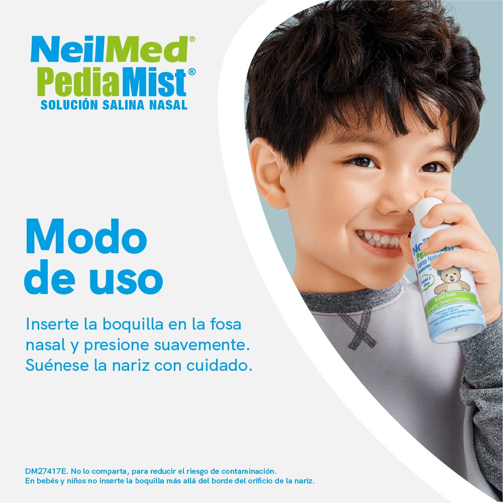 Soluci&oacute;n Salina Nasal Kids Spray NeilMed PediaMist - Frasco 75 ML, , large image number null