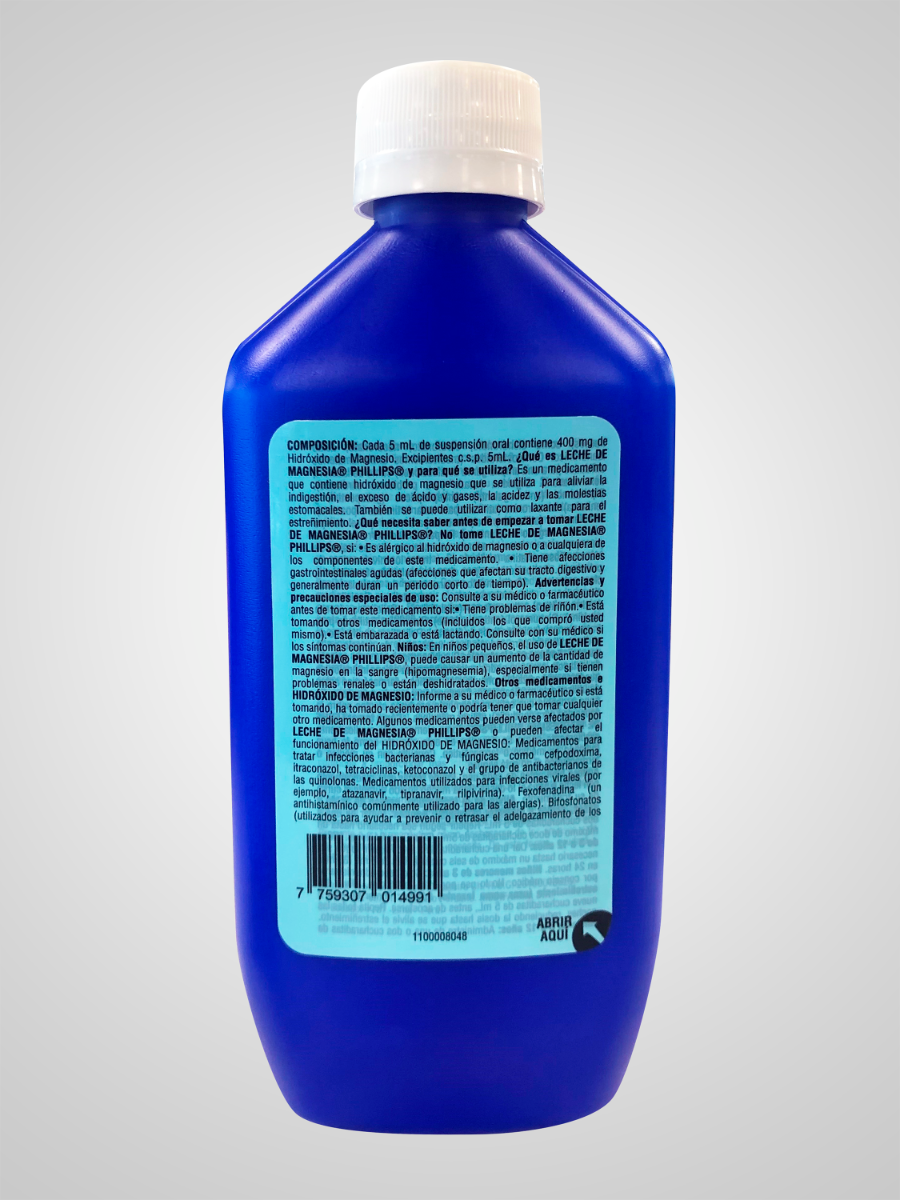 Leche Magnesia Phillips - Frasco 360 ML, , large image number null