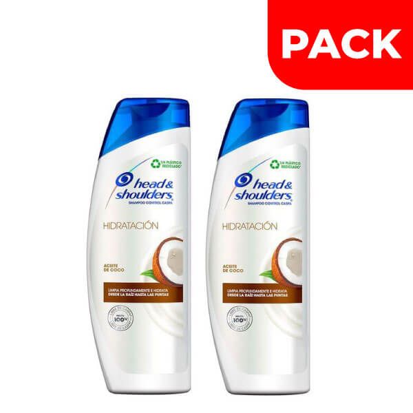 D&uacute;o Pack Shampoo Head & Shoulders Hidrataci&oacute;n Coco - Frasco 375 ML, , large image number null