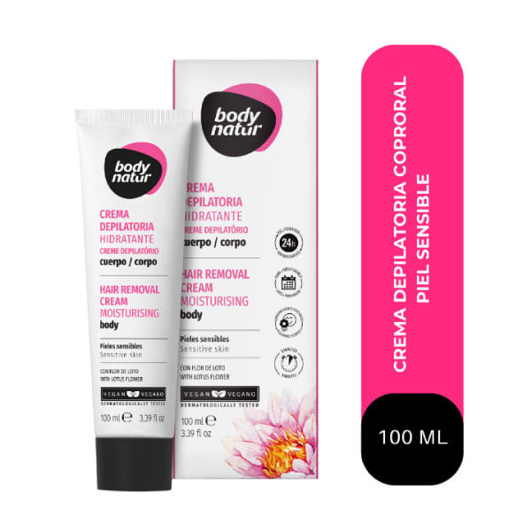 Crema Depilatoria Hidratante Corporal Piel Sensible 100 Ml, , large image number null