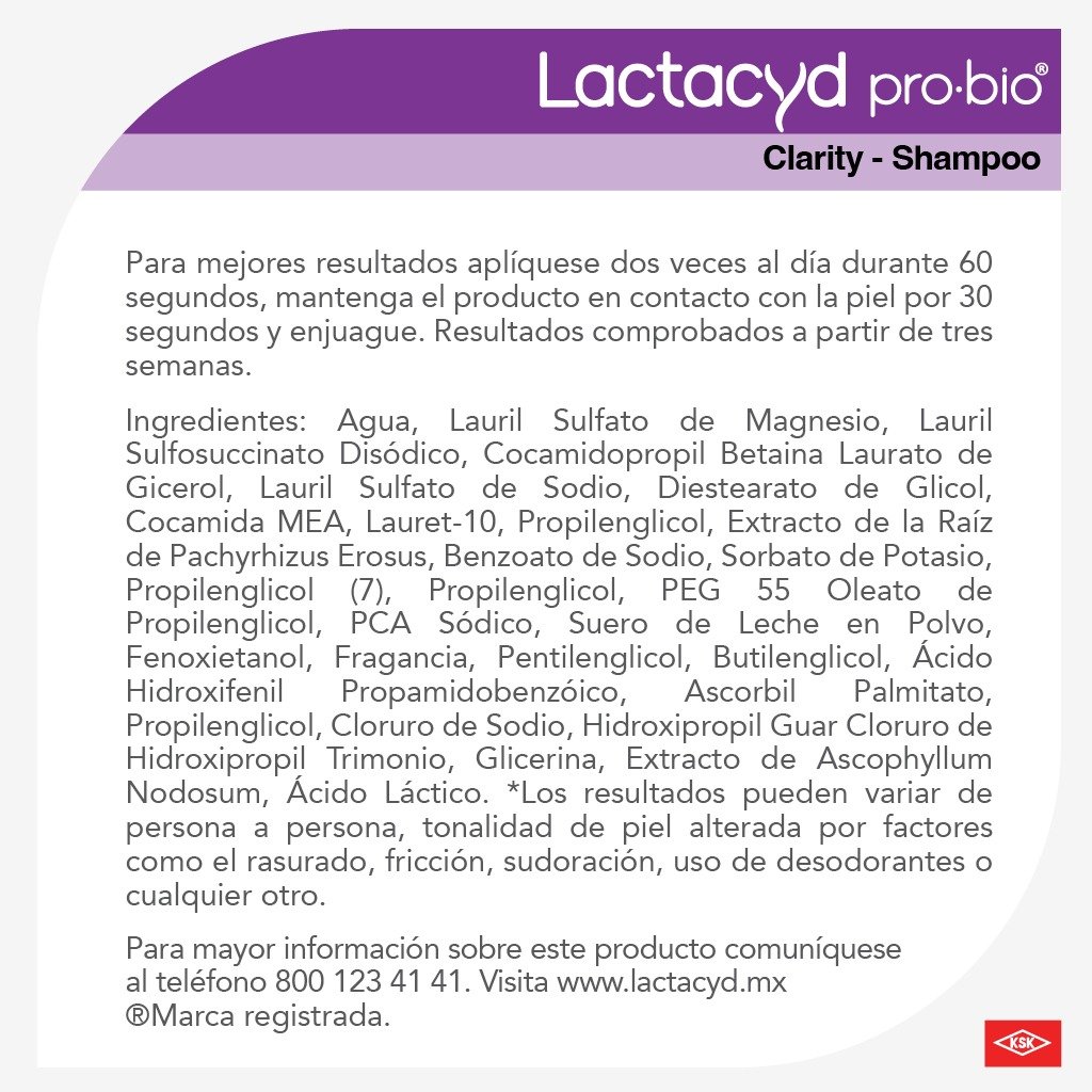 Lactacyd Pro Bio Clarity Shampoo &Iacute;ntimo - Frasco 220 ML, , large image number null