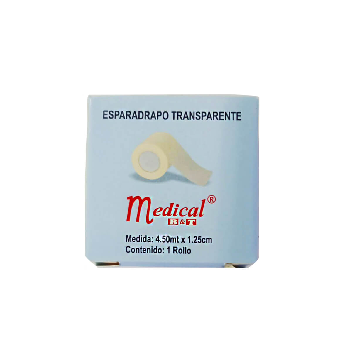 Esparadrapo Medical Transparente 4.50M x 1.25Cm - Caja 1 UN, , large image number null