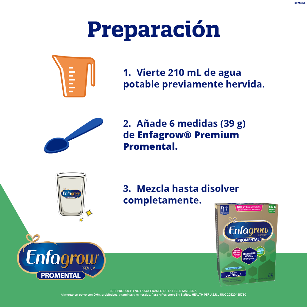 Enfagrow Premium Preescolar Sabor Vainilla - Caja 1.1 KG, , large image number null