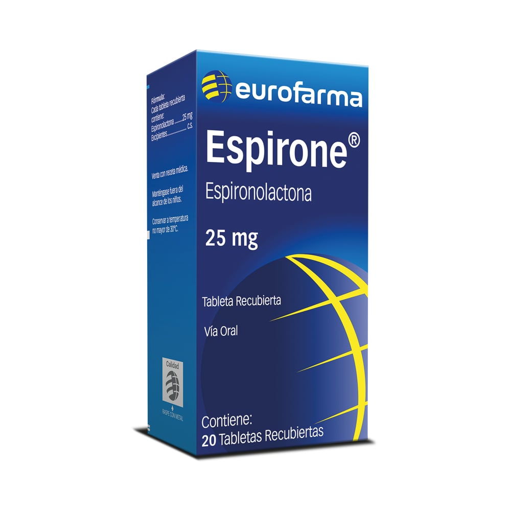 Espirone 25 Mg Tableta - Caja 20 UN, , large image number null