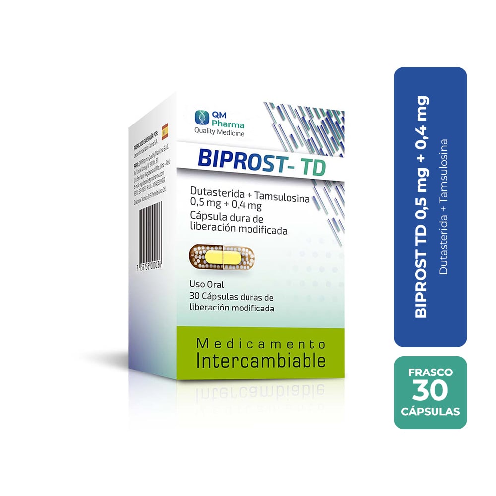 Biprost-TD  0.5 mg/0.4 mg C&aacute;psula de Liberaci&oacute;n Modificada - Frasco 30 UN, , large image number null
