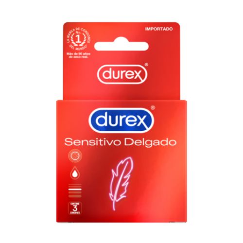 Preservativo Durex Sensitivo Delgado - Caja 3 UN, , large image number null