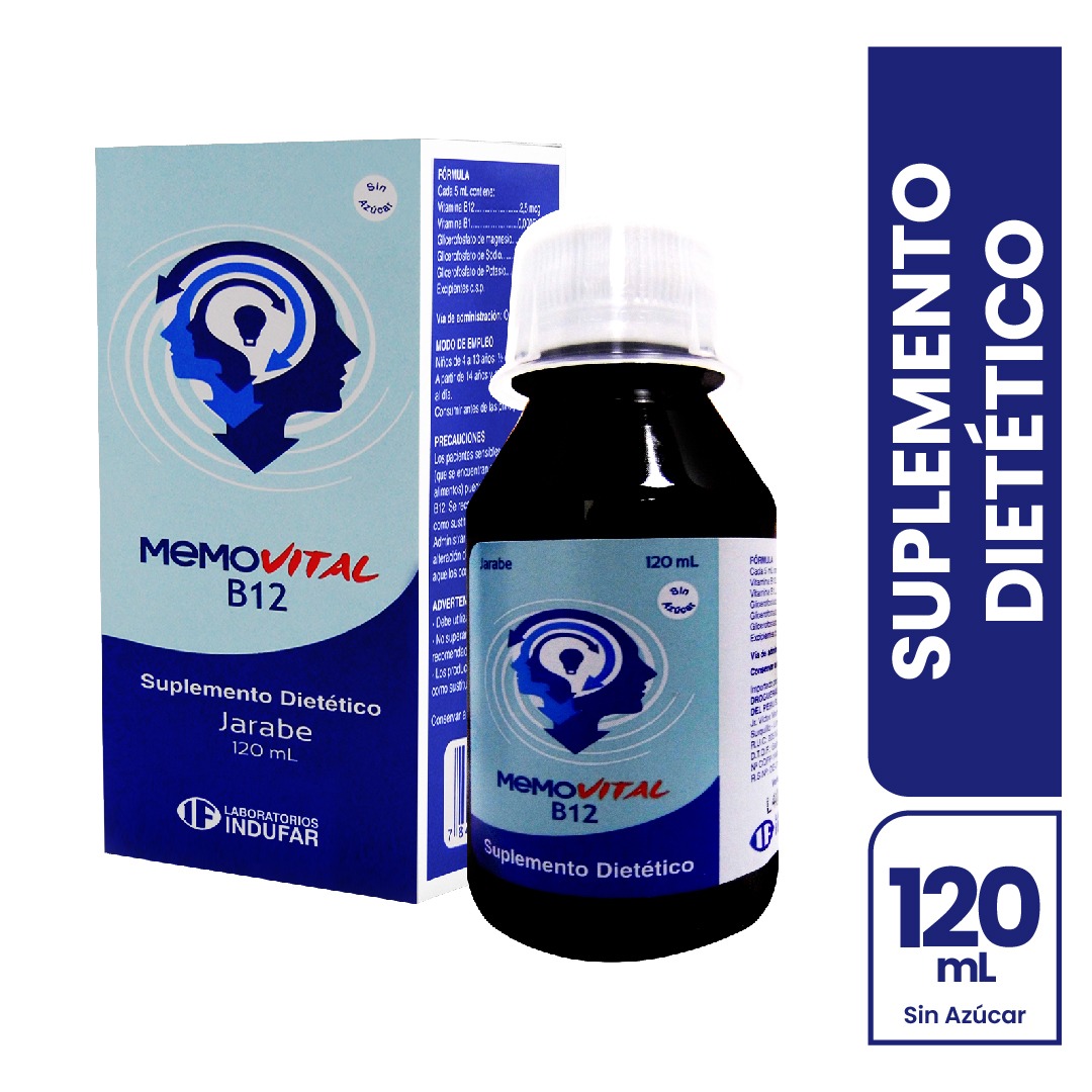 Memovital B12 -Frasco 120 Ml, , large image number null