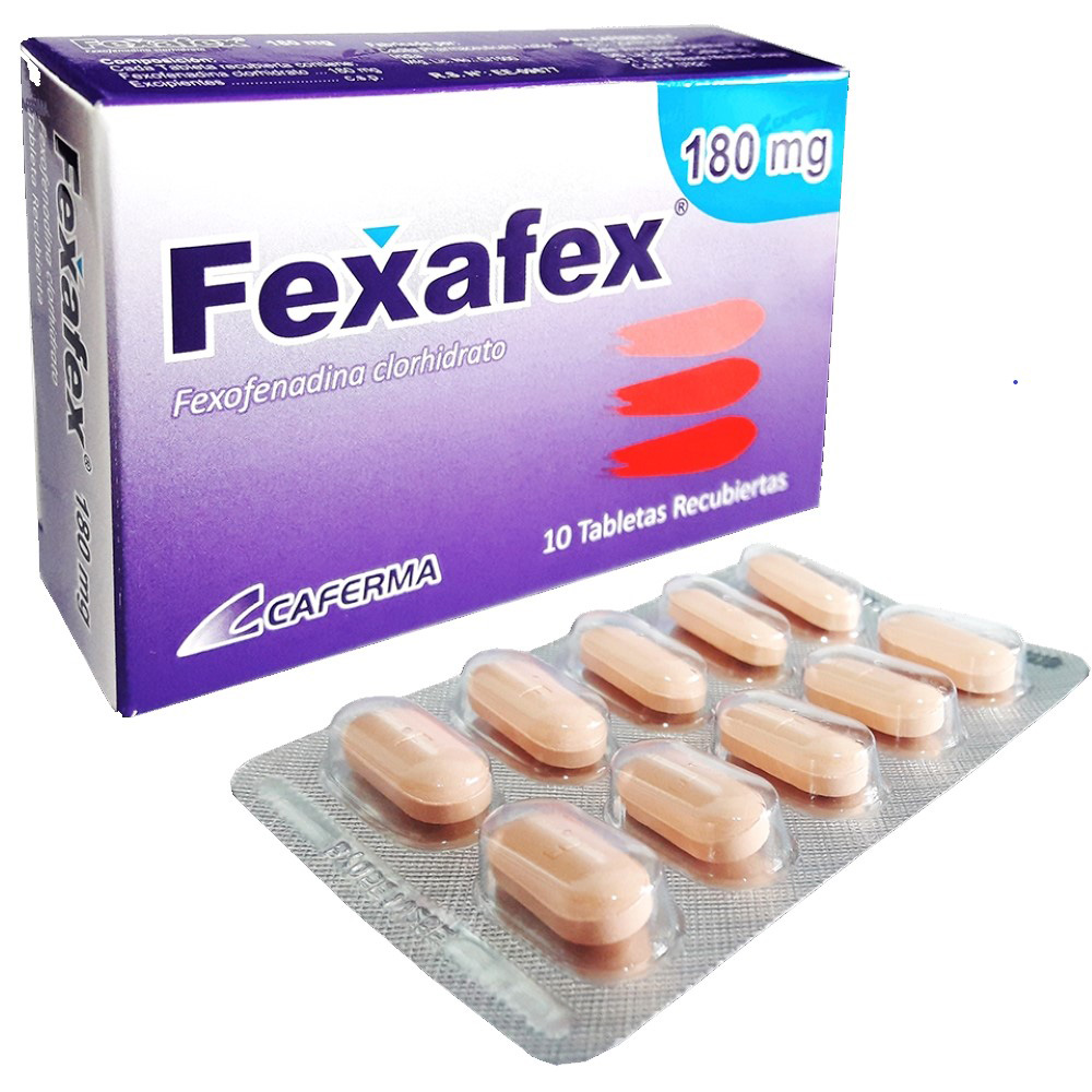 Fenafex 180 mg Tableta Recubierta - Caja 10 UN, , large image number null