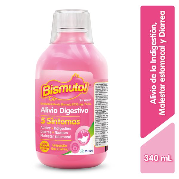 Bismutol 87.33/5Ml Suspensi&oacute;n Oral - Frasco 340 ML, , large image number null