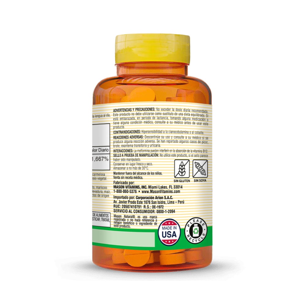 Vitamina B-12 1000MCG  - Caja 100 UN, , large image number null