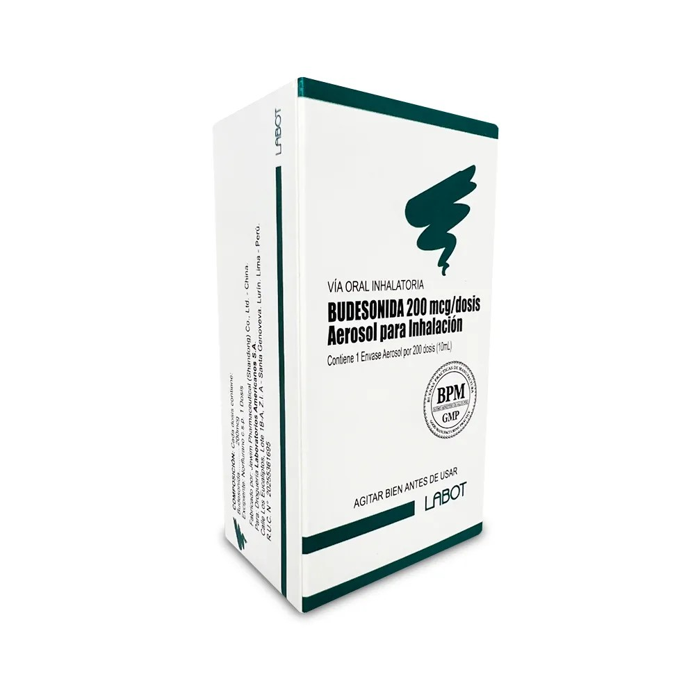 Budesonida 200 Mcg LB Aerosol para Inhalaci&oacute;n - Frasco 200 Dss, , large image number null