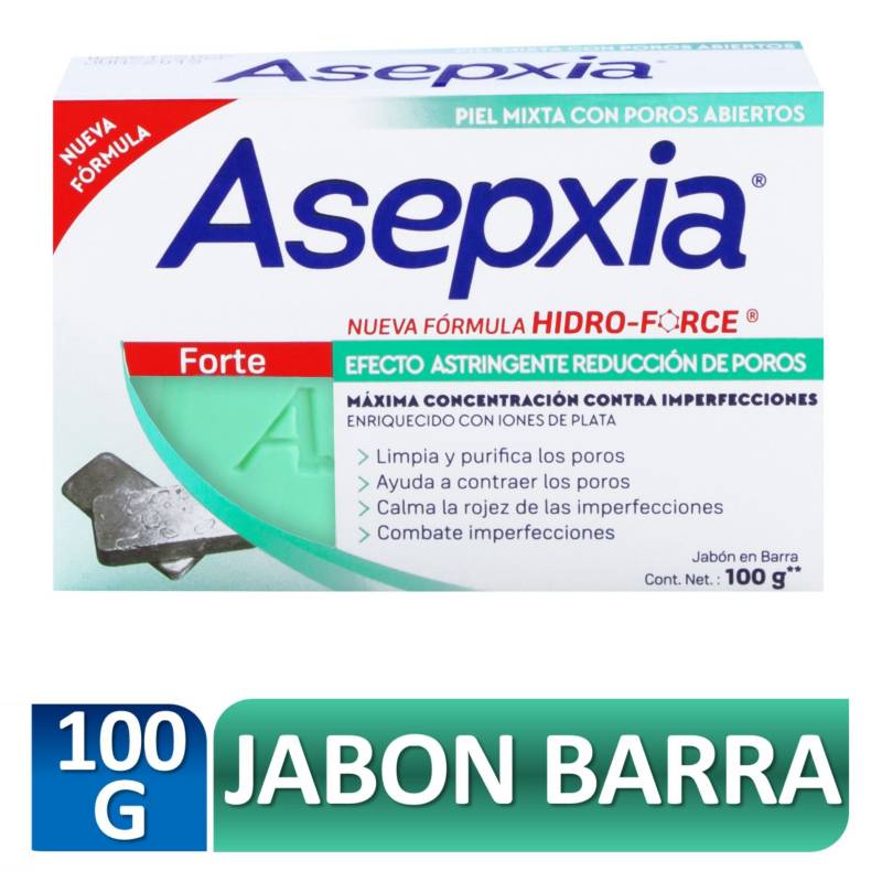 Asepxia Forte Jab&oacute;n - Barra 100 G, , large image number null