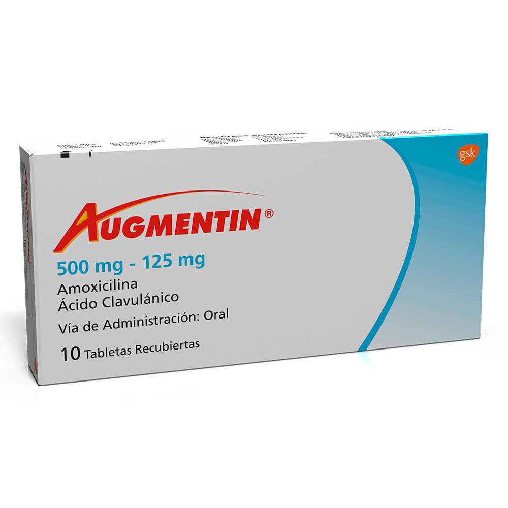 Augmentin 500-125Mg Tabletas Recubierta - Caja 10 UN, , large image number null