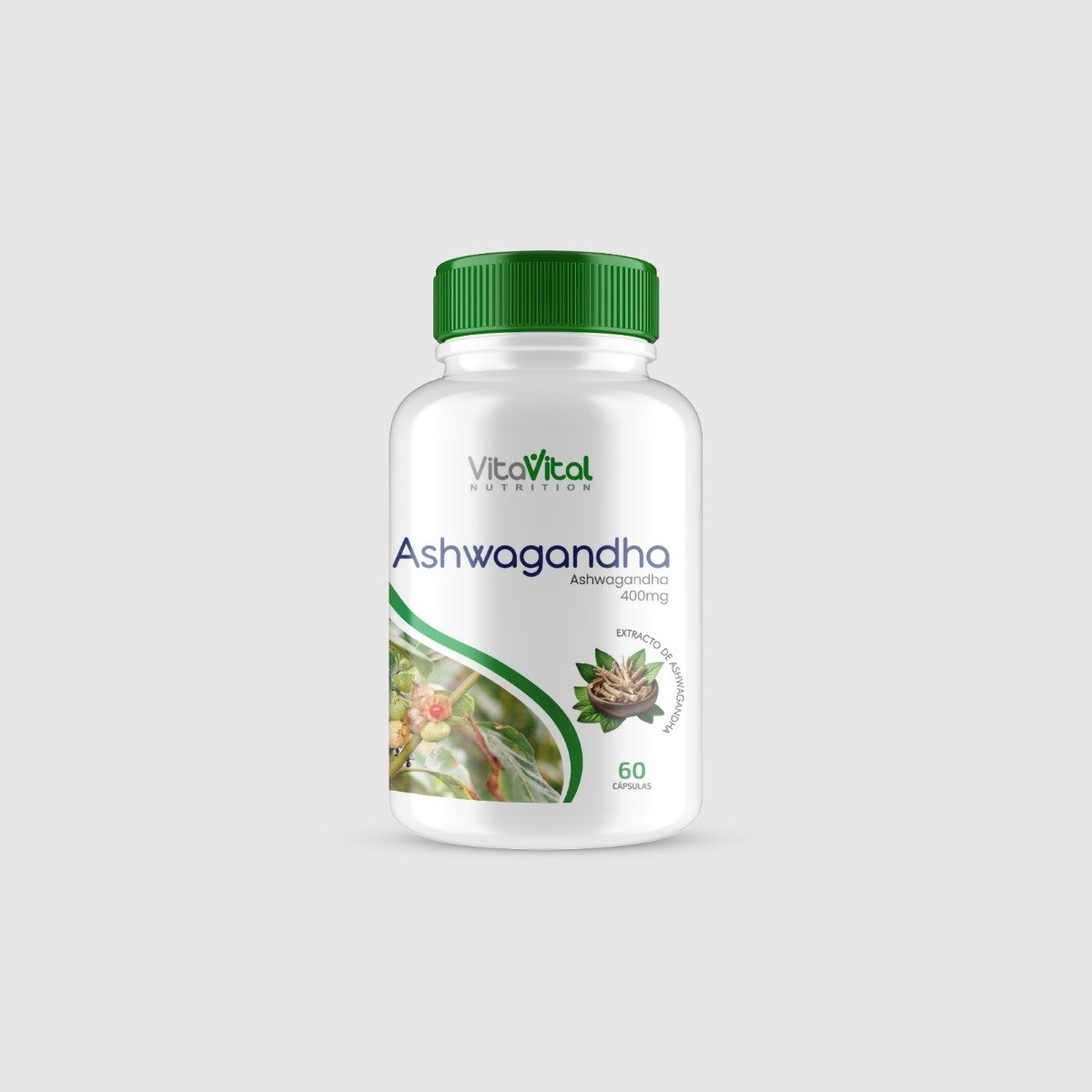 VitaVital Ashwagandha 400 Mg C&aacute;psulas - Frasco 60 Un, , large image number null