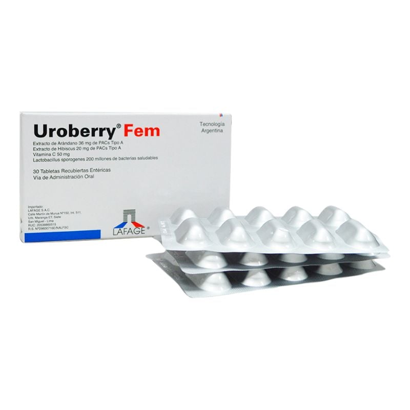 Uroberry Fem Comprimidos - Caja 30 UN, , large image number null