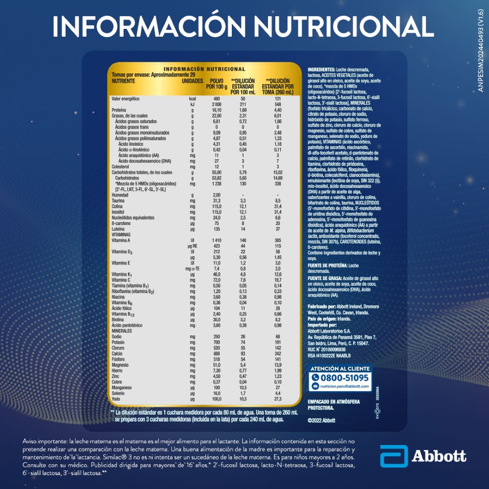 Similac 3 HMO - Lata 800 G, , large image number null