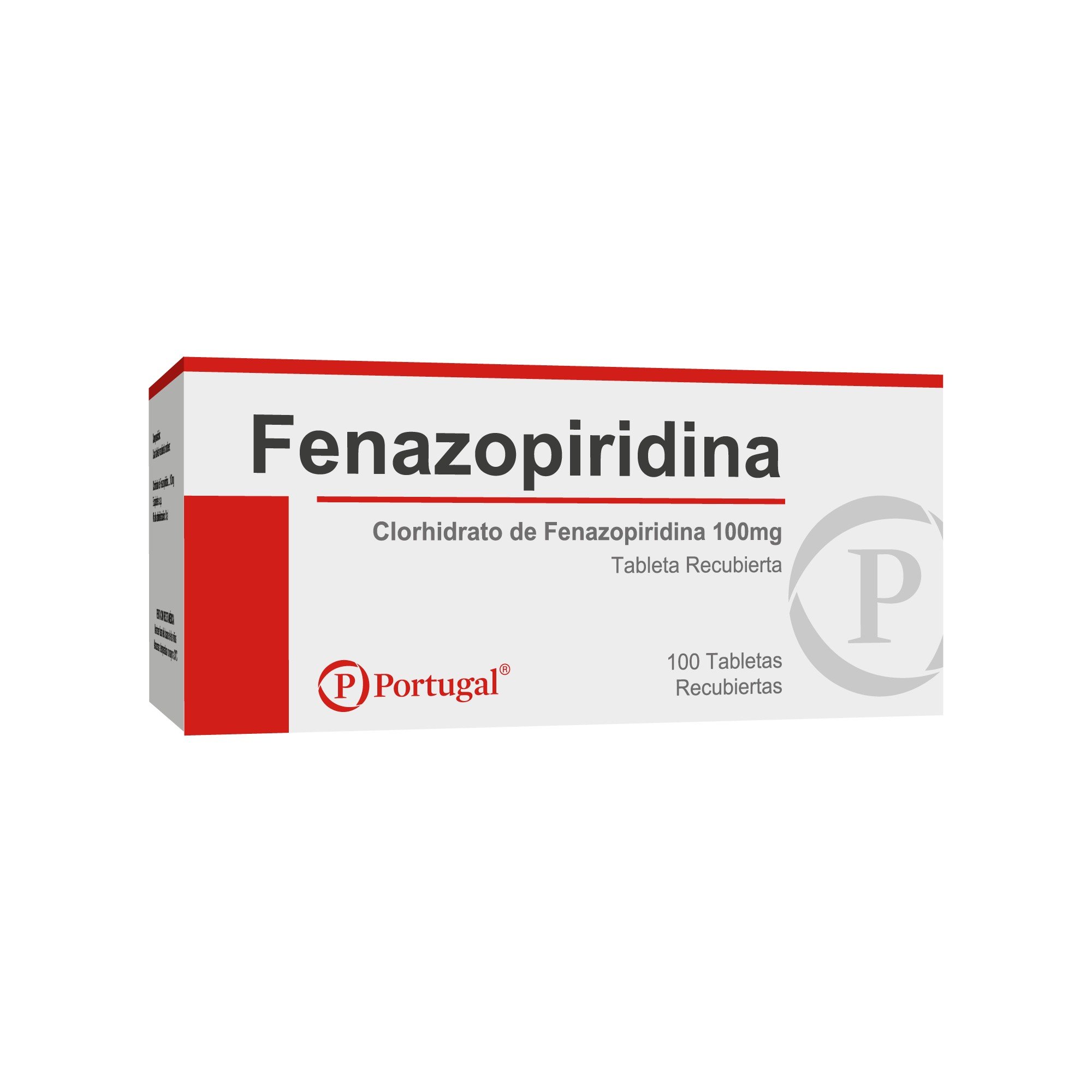 Fenazopiridina 100 Mg Tableta Recubierta - Caja 100 UN, , large image number null