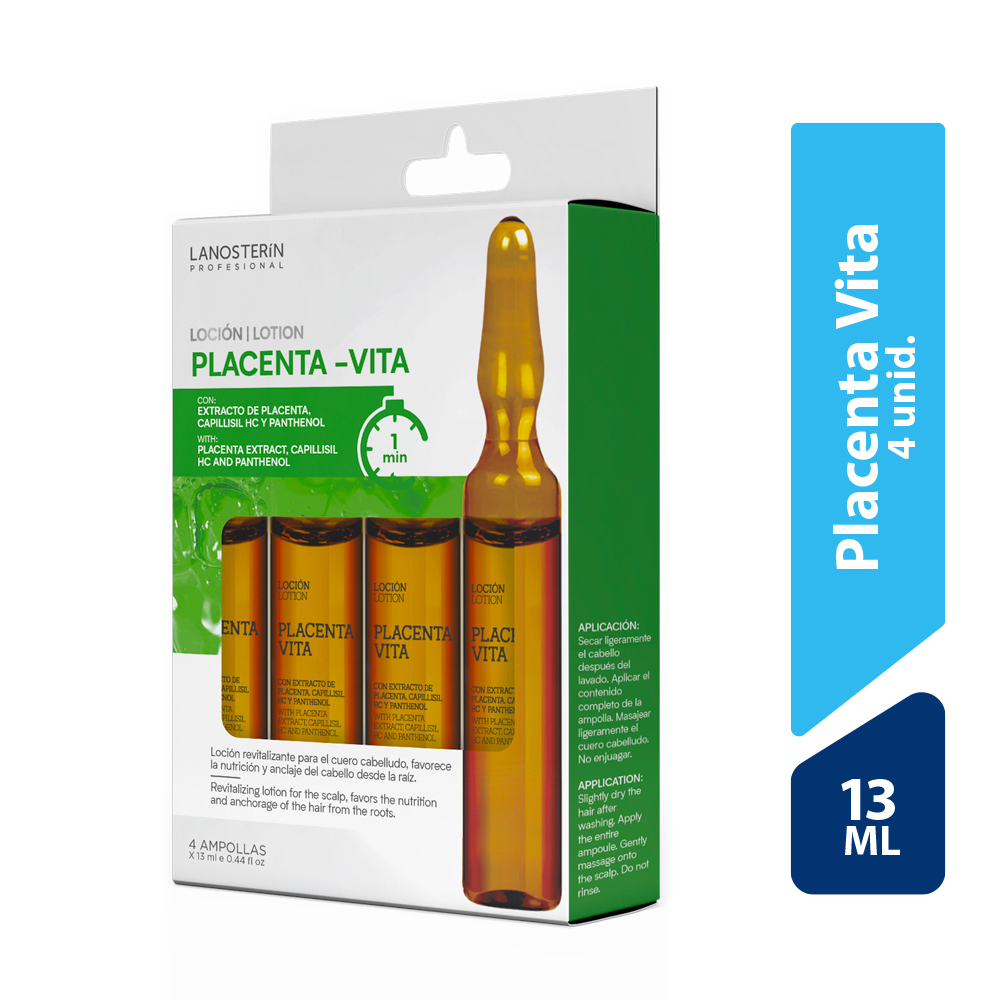 Ampollas Lanosterin Placenta Vita 13 ML - Caja 4 UN, , large image number null