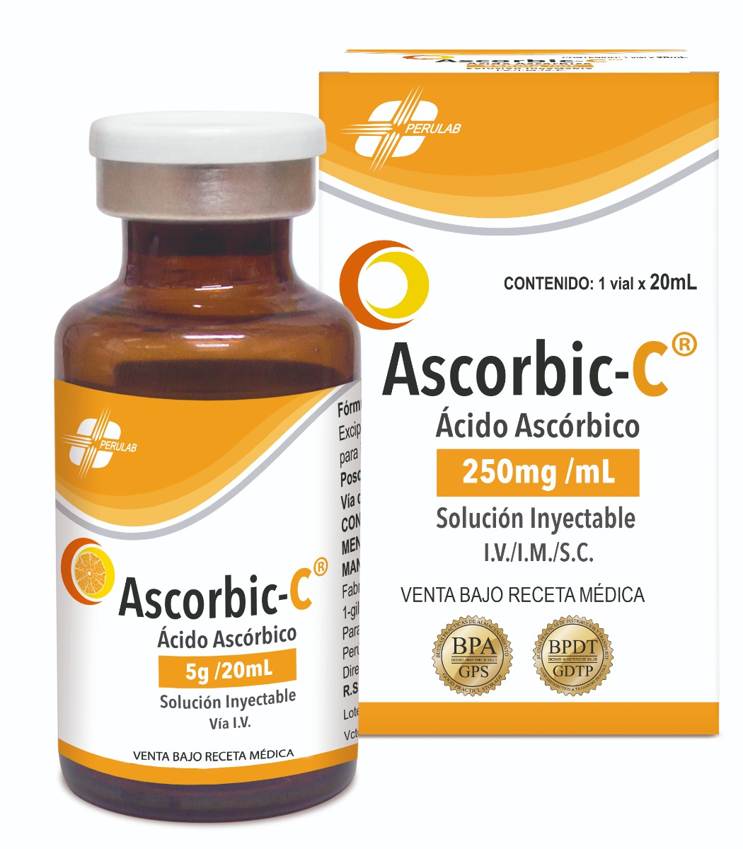 Ascorbic-C 250Mg/Ml Ampolla - Frasco 20 ML, , large image number null