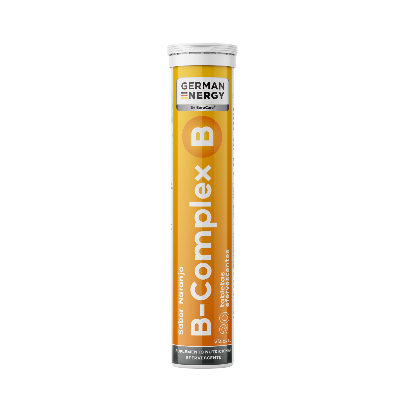 B-Complex B German Energy Sabor Naranja - Tubo 20 UN, , large image number null
