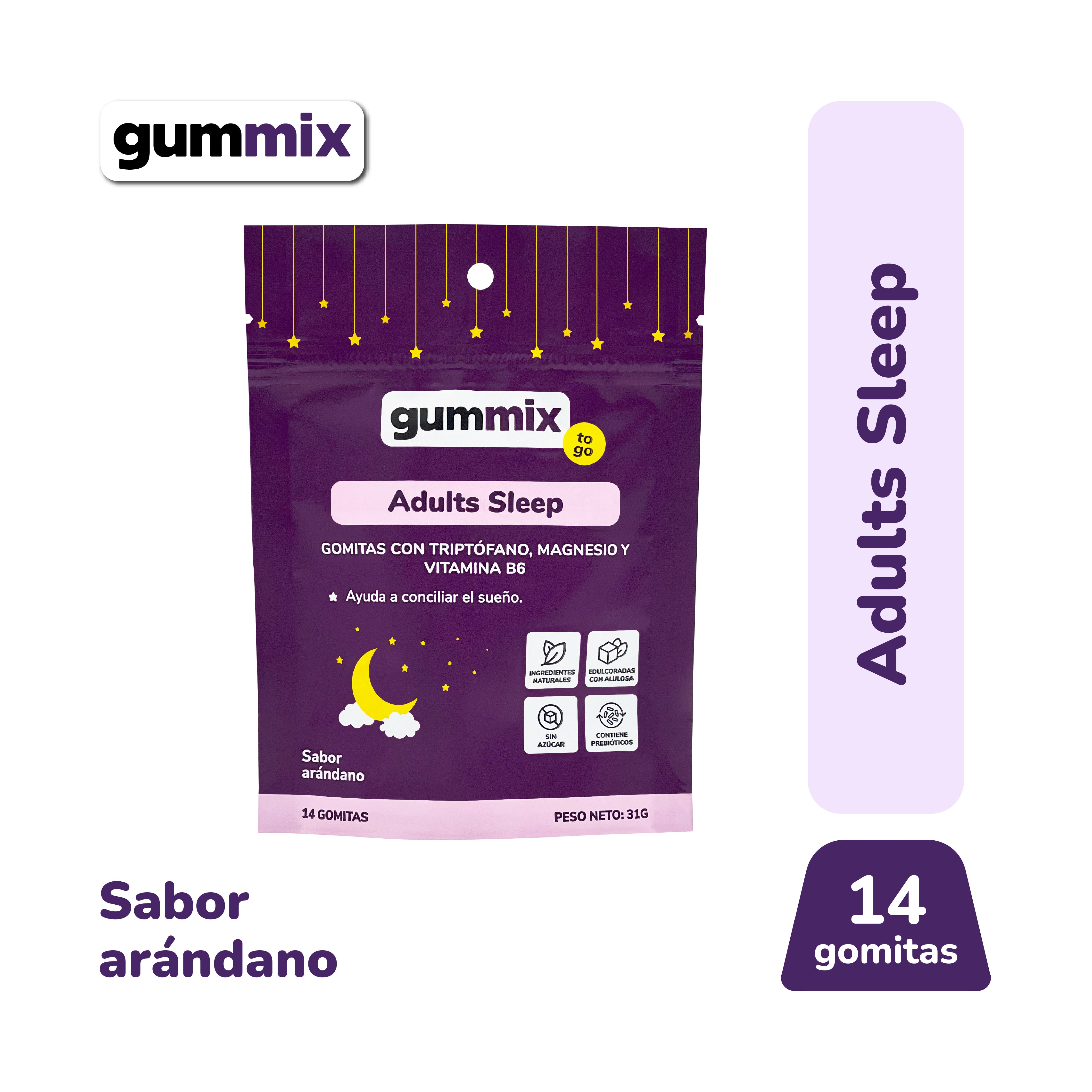 Gummix Gomitas Adults Sleep Sabor Ar&aacute;ndano - Bolsa 14 UN, , large image number null