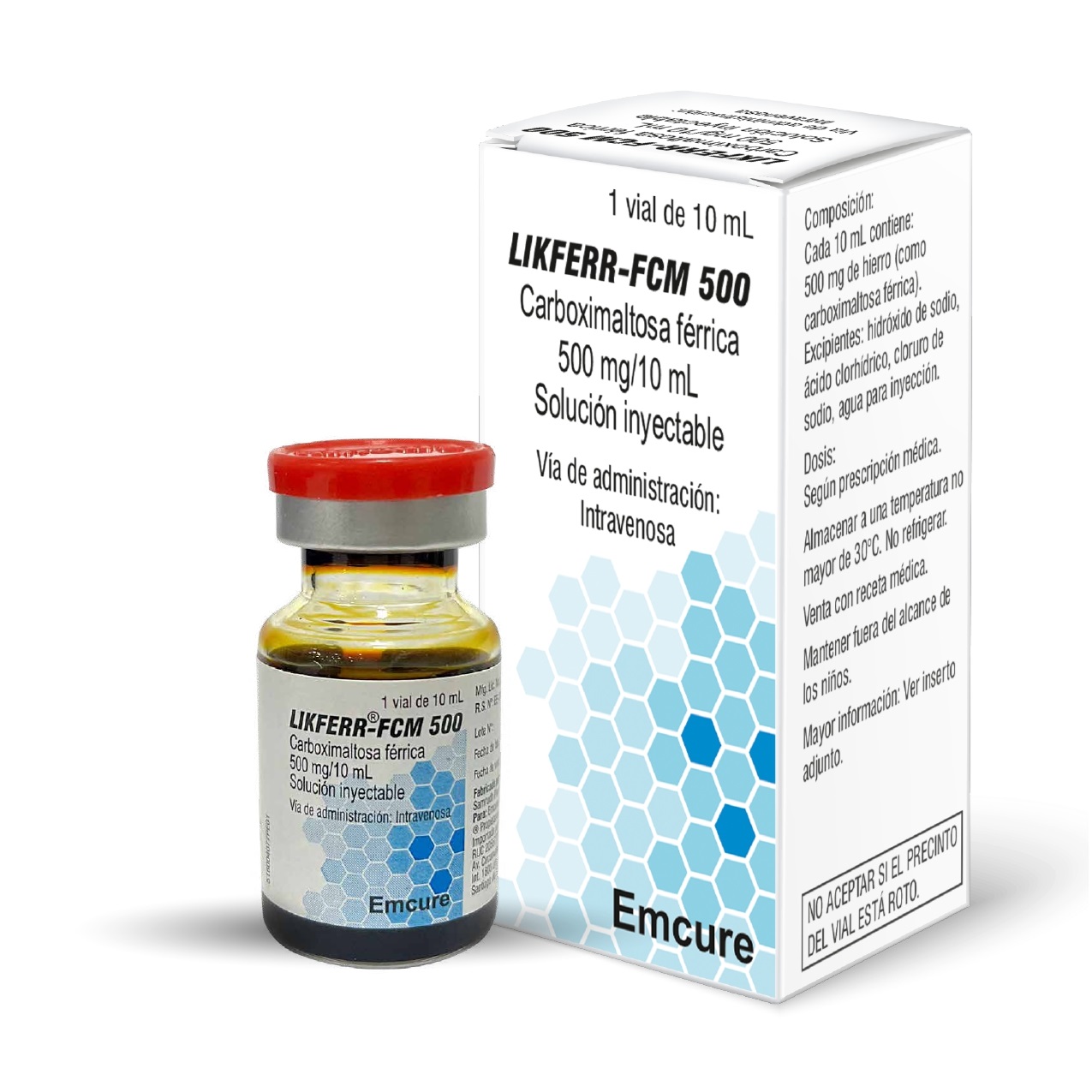 Likferr-FCM 500mg/10ml Solucion Inyectable - Caja 1 UN, , large image number null