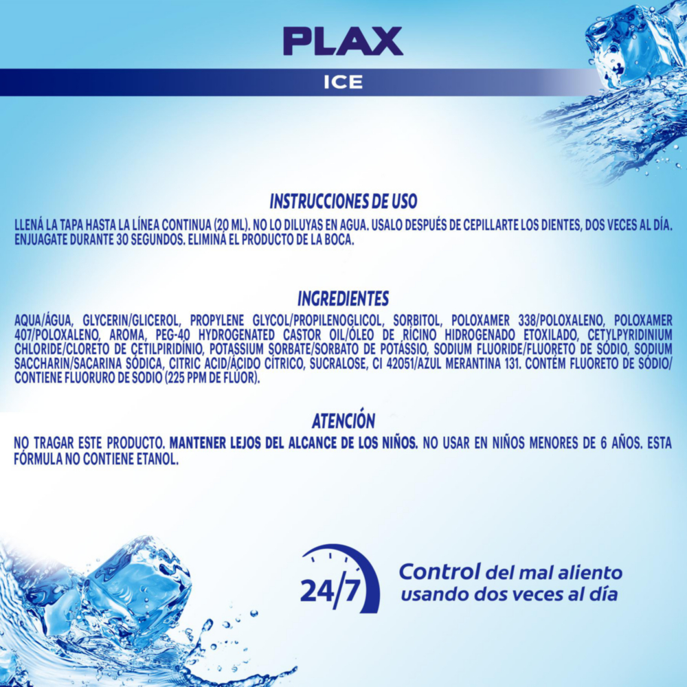 Enjuague Bucal Colgate Plax Ice - Frasco 60 ML, , large image number null