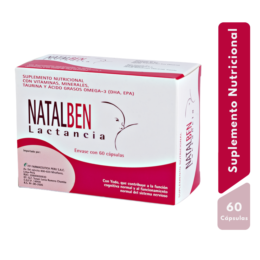 Natalben Lactancia C&aacute;psulas - Caja 60 UN, , large image number null