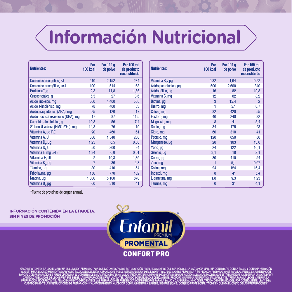 Infantil Enfamil Promental Confort Premium - Lata 1.1 KG, , large image number null