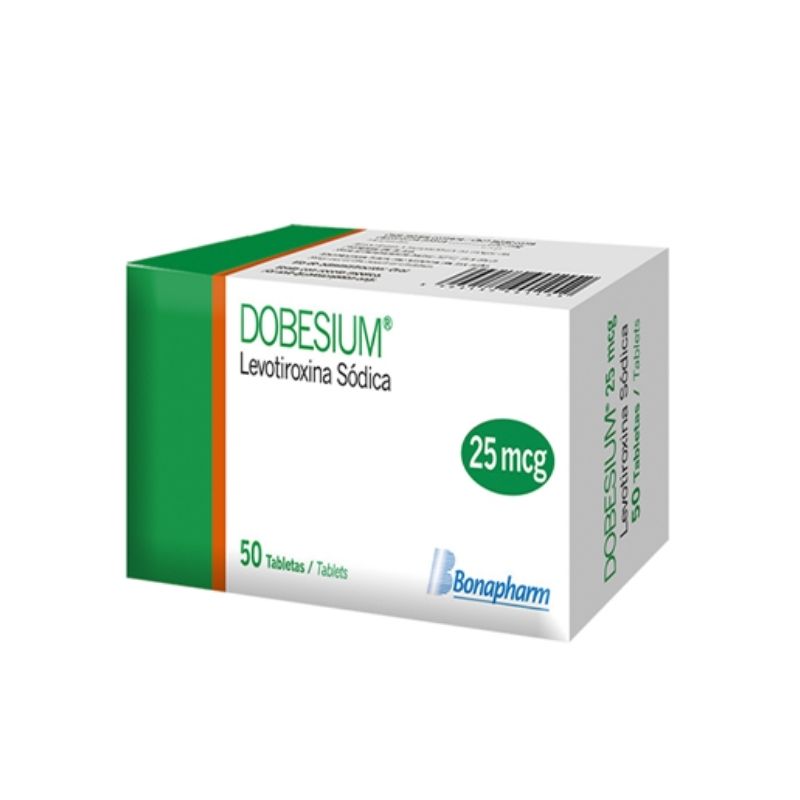 Dobesium 25 Mcg Tableta - Caja 50 UN, , large image number null