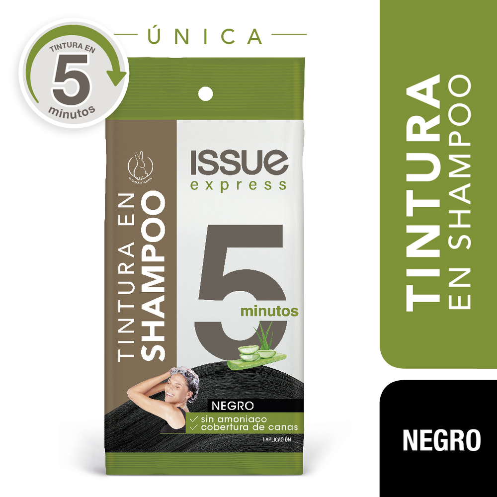 Tintura Permanente Shampoo Color Negro Issue Express 5 Min - Sarchet 25 ML, , large image number null