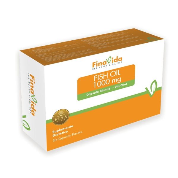 Suplemento Diet&eacute;tico Fish Oil 1000mg FinaVida C&aacute;psulas Blandas - Frasco 30 Un, , large image number null