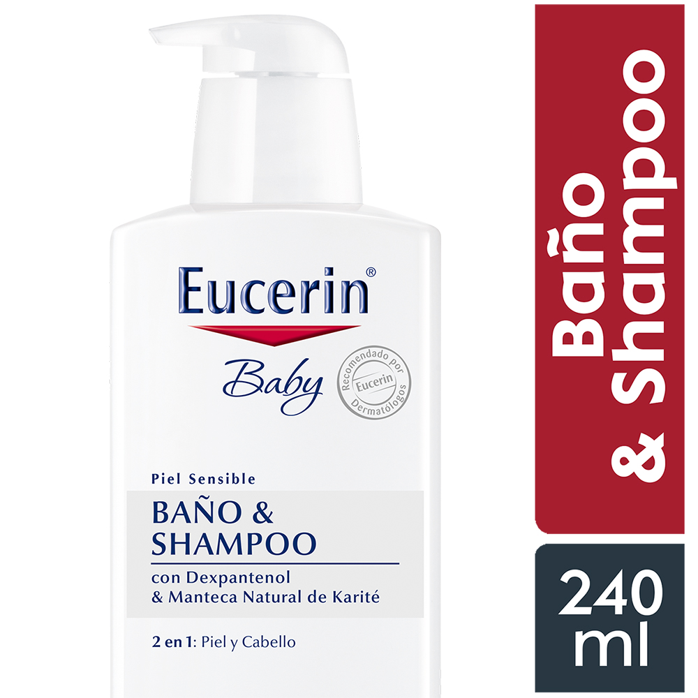 Eucerin Baby Ba&ntilde;o & Shampoo - Frasco 240 ML, , large image number null