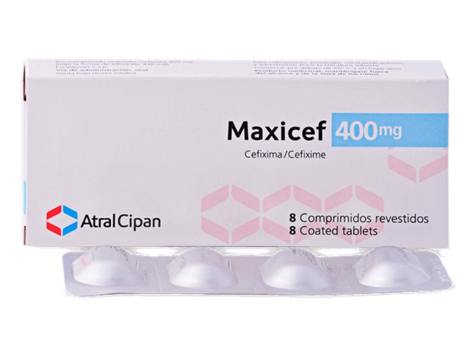 Maxicef 400 Mg Comprimidos recubiertos - Caja 8 UN, , large image number null