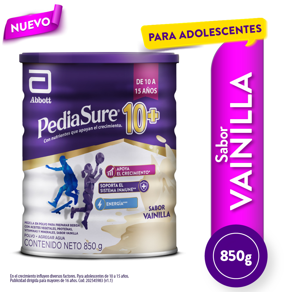 Pediasure 10+ Vainilla- Lata 850 Gr, , large image number null