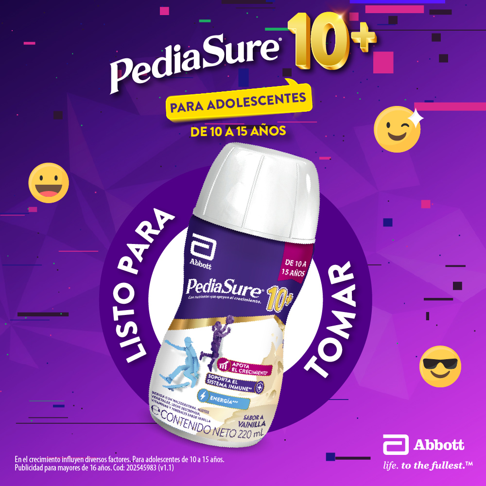 Pediasure 10+ Liquido Vainilla- Frasco 220 ML, , large image number null