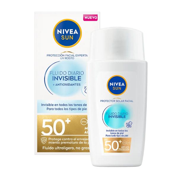 Protector Nivea Sun Fluido Facial Invisibles SPF 50 - Frasco 40 ML, , large image number null