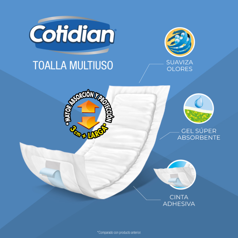 Toallas Multiuso Cotidian Ap&oacute;sito Talla U. - Bolsa 20 UN, , large image number null