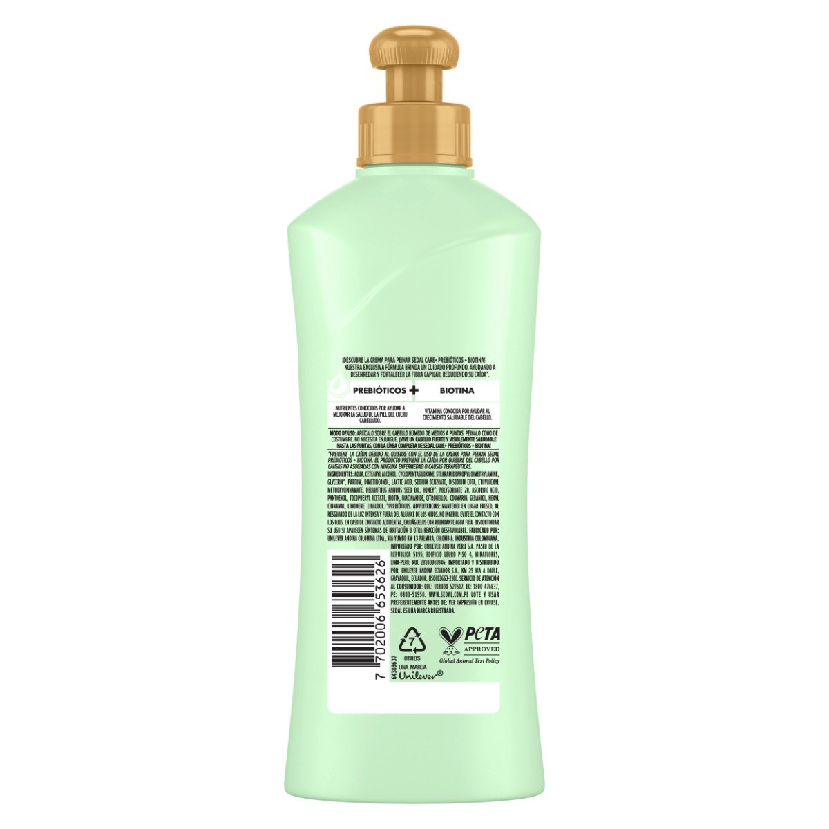 Sedal Crema para Peinar Prebi&oacute;ticos + Biotina - Frasco 300 ML, , large image number null