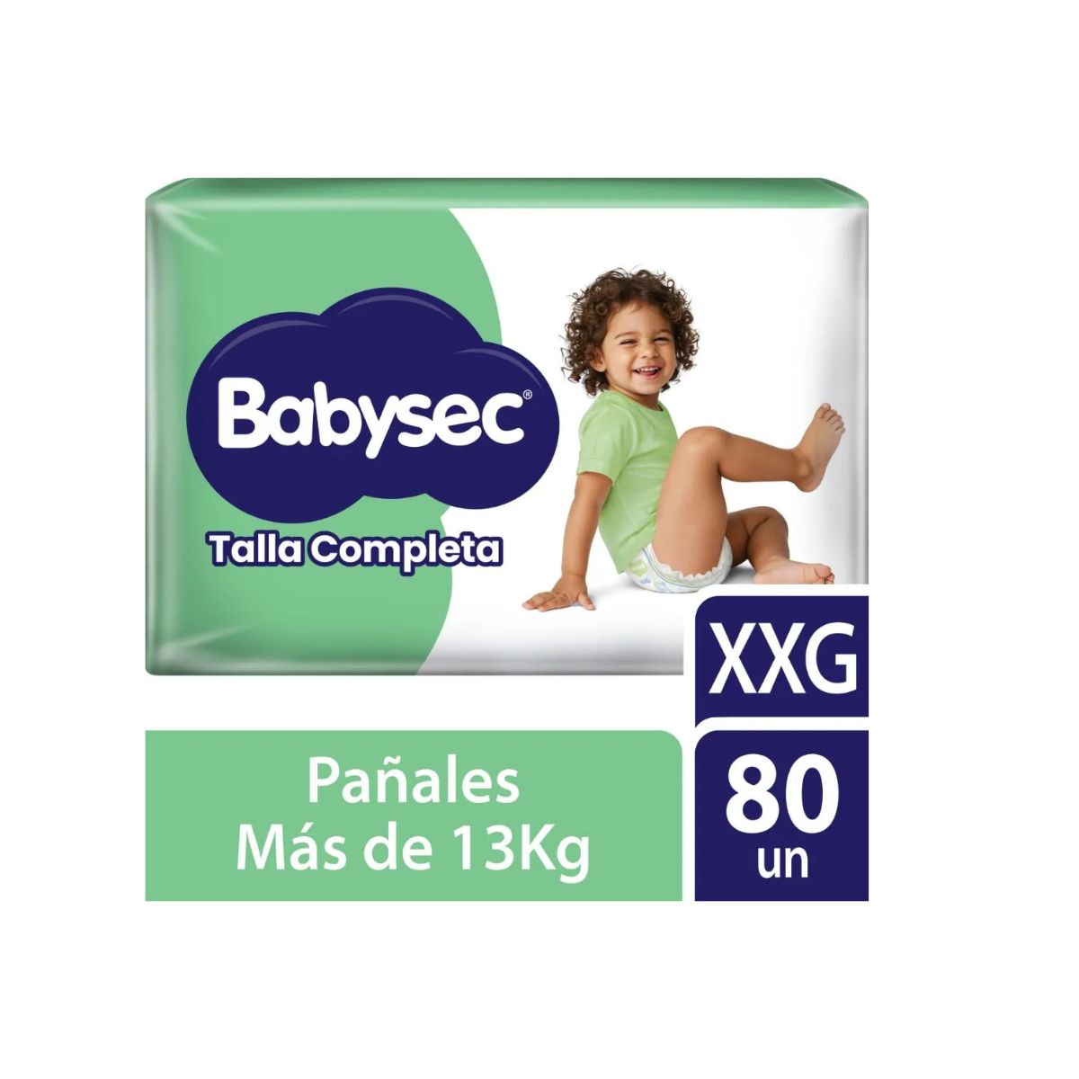 Pa&ntilde;al Babysec Talla Completa talla XXG - Bolsa 80 UN, , large image number null