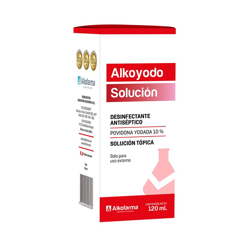 Alkoyodo Soluci&oacute;n 10% - Frasco 120ML, , large image number null