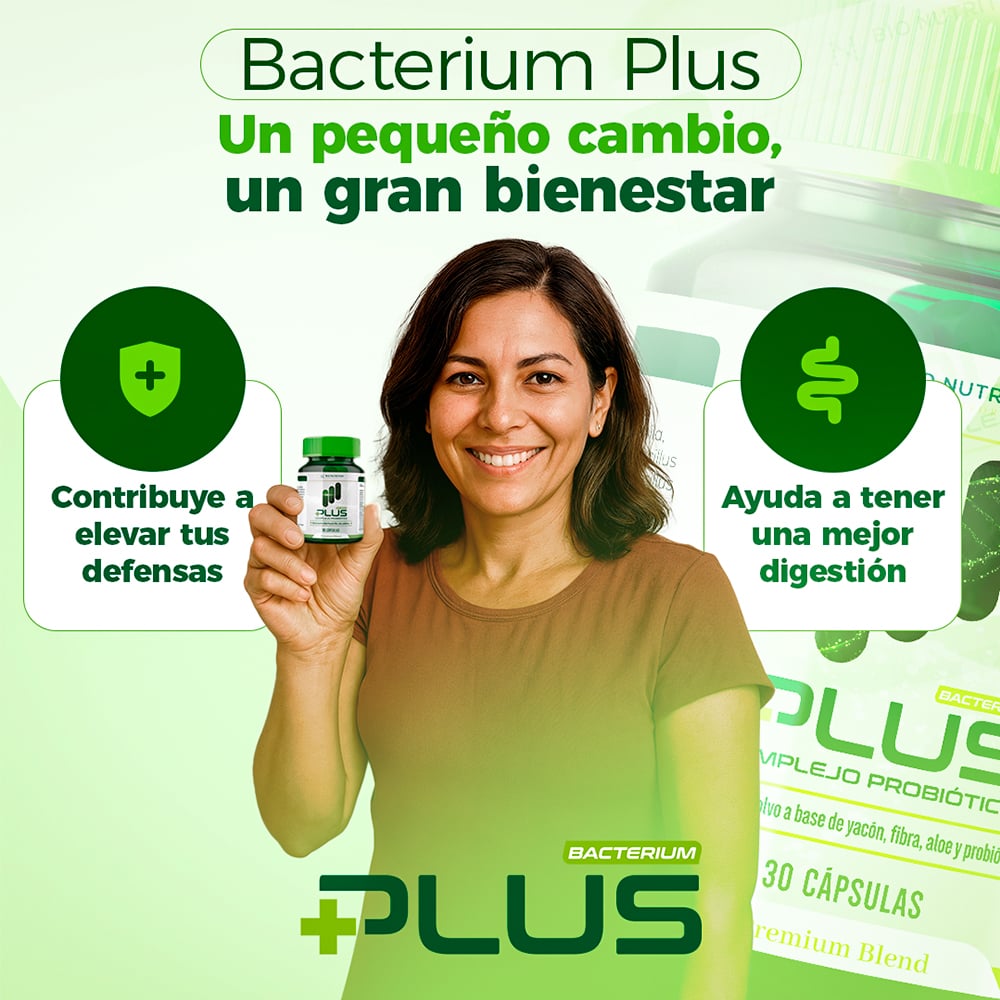 Probiotico Bacterium Plus C&aacute;psulas - Frasco 30 UN, , large image number null